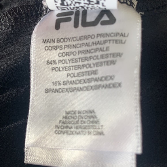 Fila black racer back tank with asymmetrical ruffle size M - Picture 8 of 9